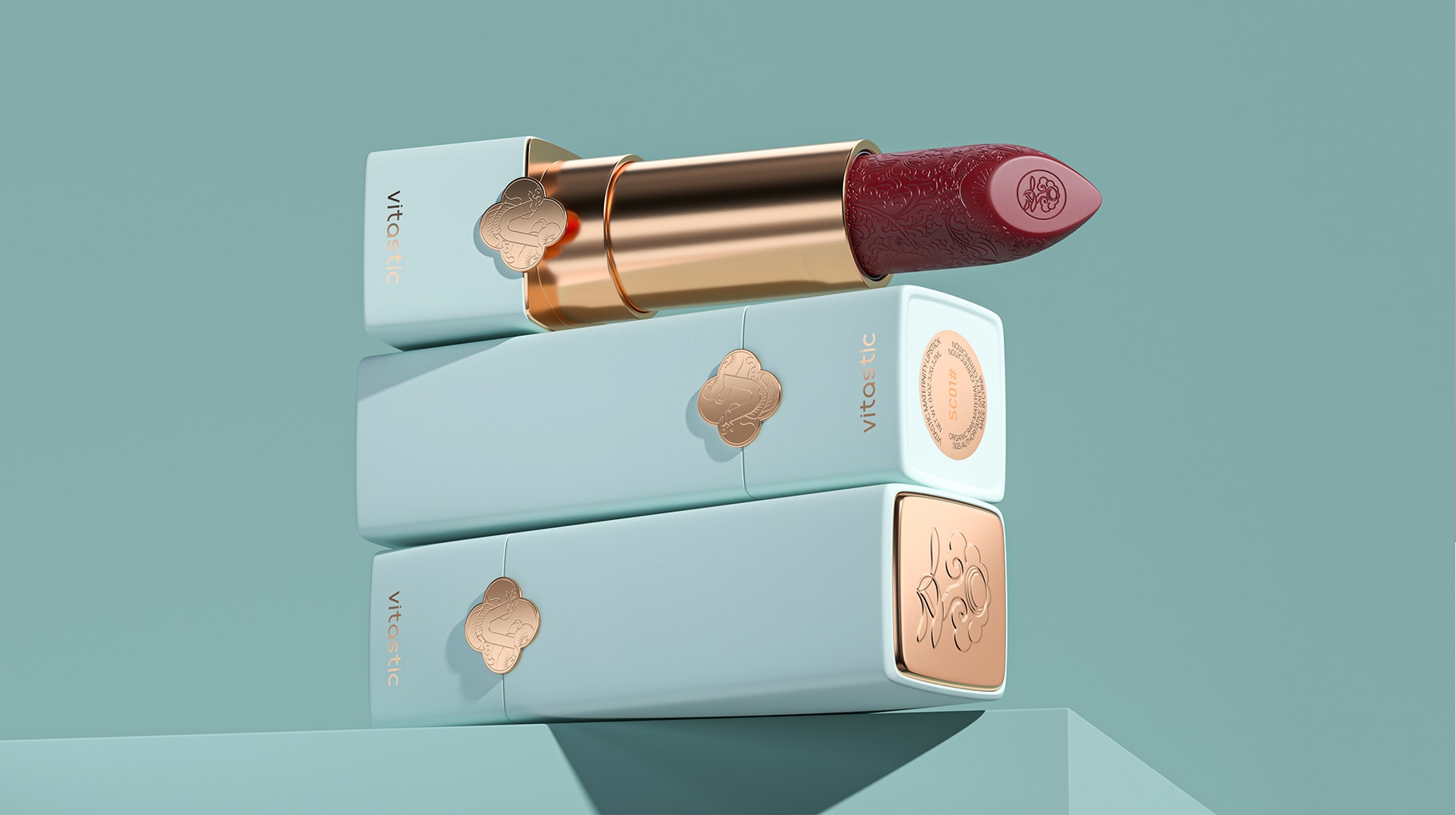 维诺健雕花口红产品包装设计